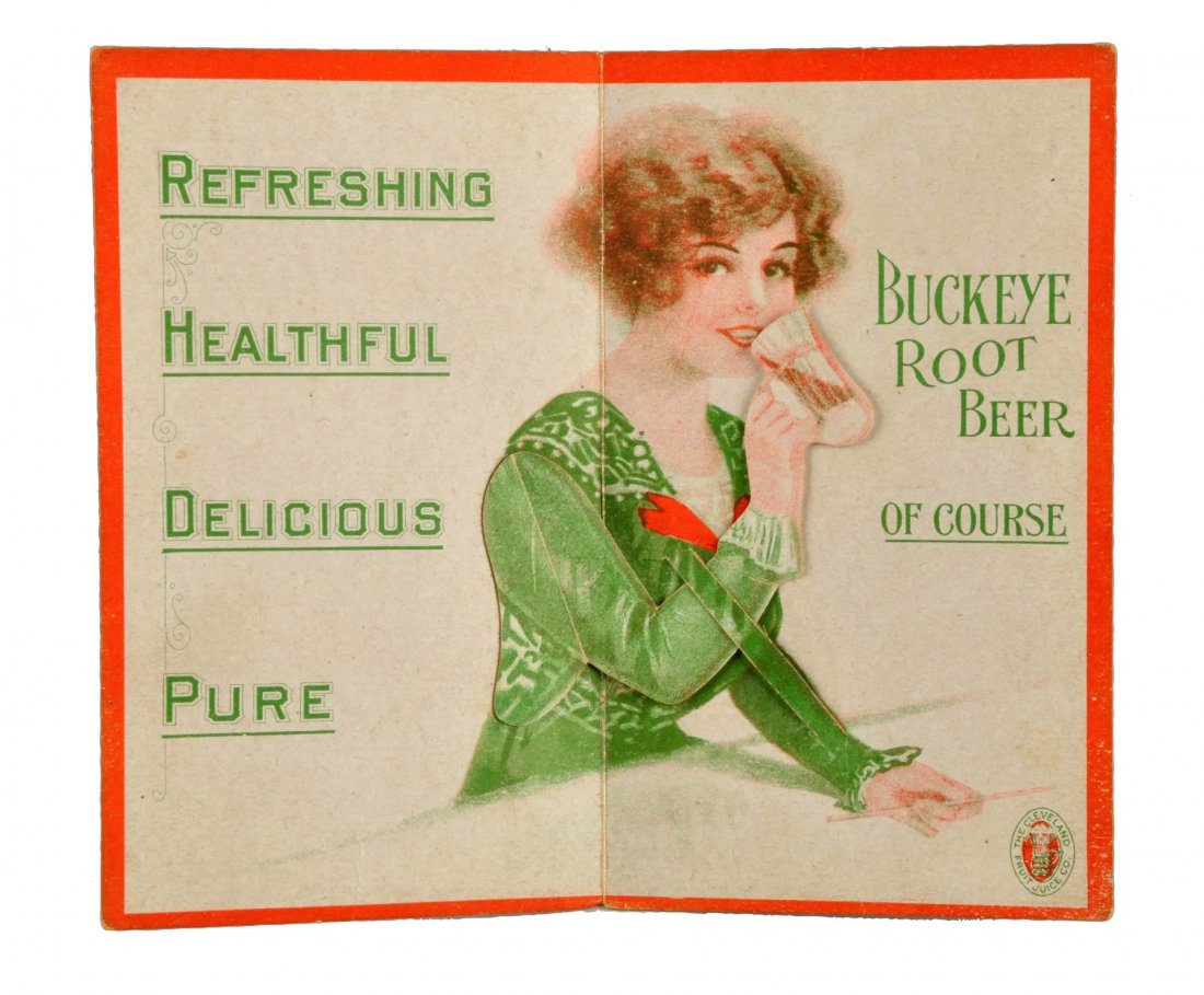 1915 Buckeye Root Beer Mechanical Trade Card. (1 of 3)