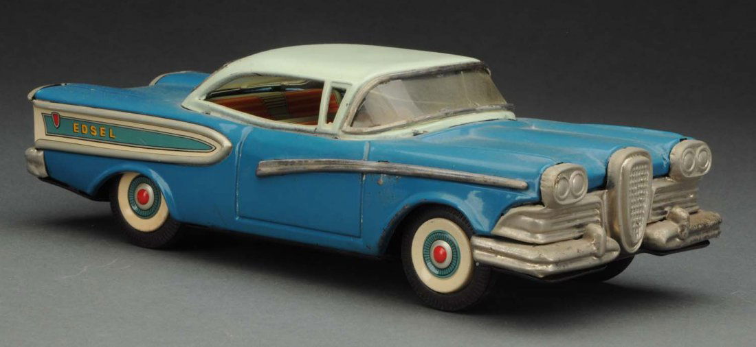 Japanese Tin Litho Friction 1958 Ford Edsel Sedan. (1 of 3)