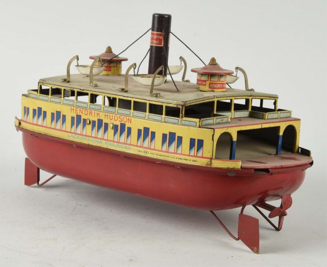 Pre War Japanese Tin Hendrik Hudson Ferry Boat. (1 of 2)