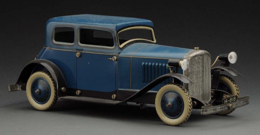 English Tin Litho Wind-Up You Build It Car. (1 of 3)