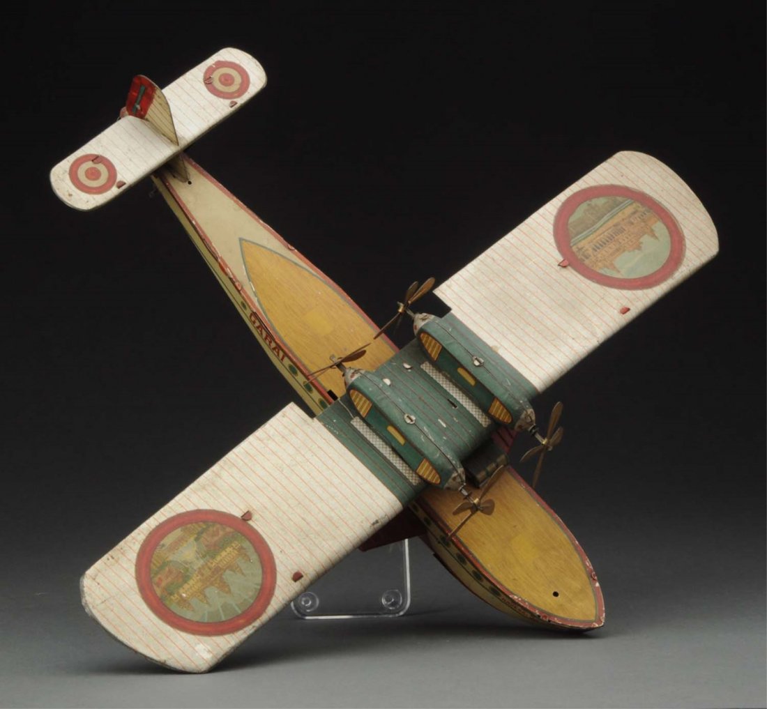 Spanish Tin Litho Rico Wind-Up Amphibian Aircraft. (1 of 4)
