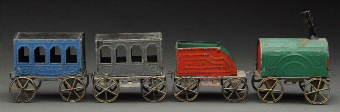 Early Handpainted Toy Passenger Train. (1 of 2)