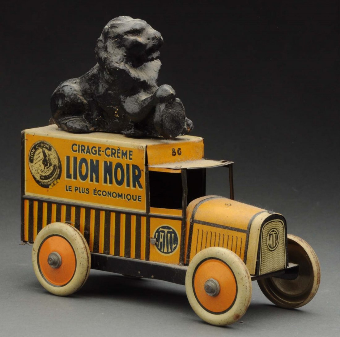 Scarce French Tin Litho Lion Noir Delivery Wagon. (1 of 3)