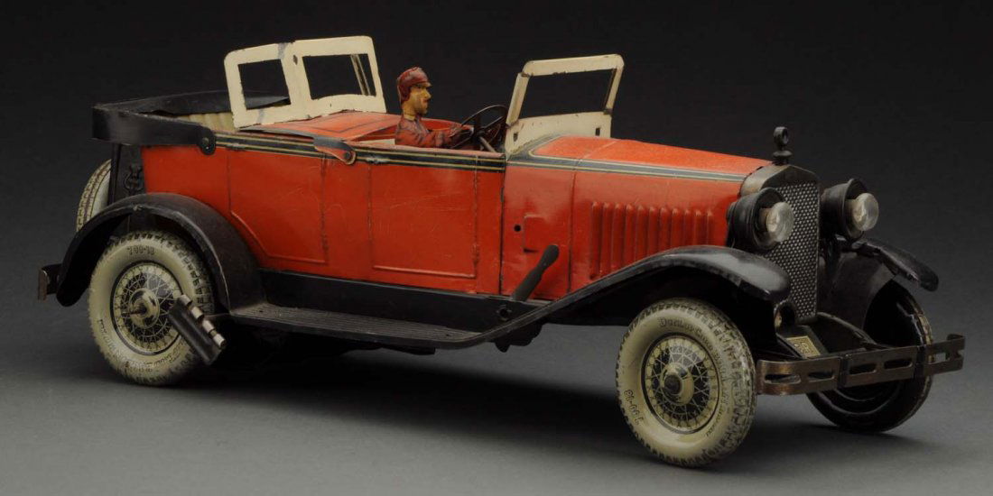 French CR Tin Litho Wind-Up Delage Auto. (1 of 3)