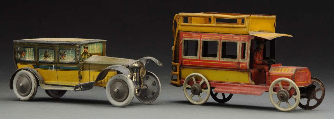 Lot of 2: Tin Litho Pre-War European Penny Toys. (1 of 2)