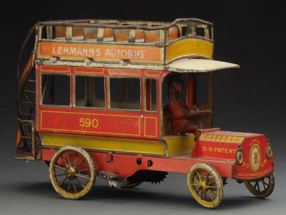 German Tin Litho Lehmann Autobus Toy. (1 of 3)
