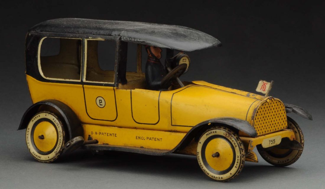 German Tin Litho Lehmann Taxi Cab Toy. (1 of 3)