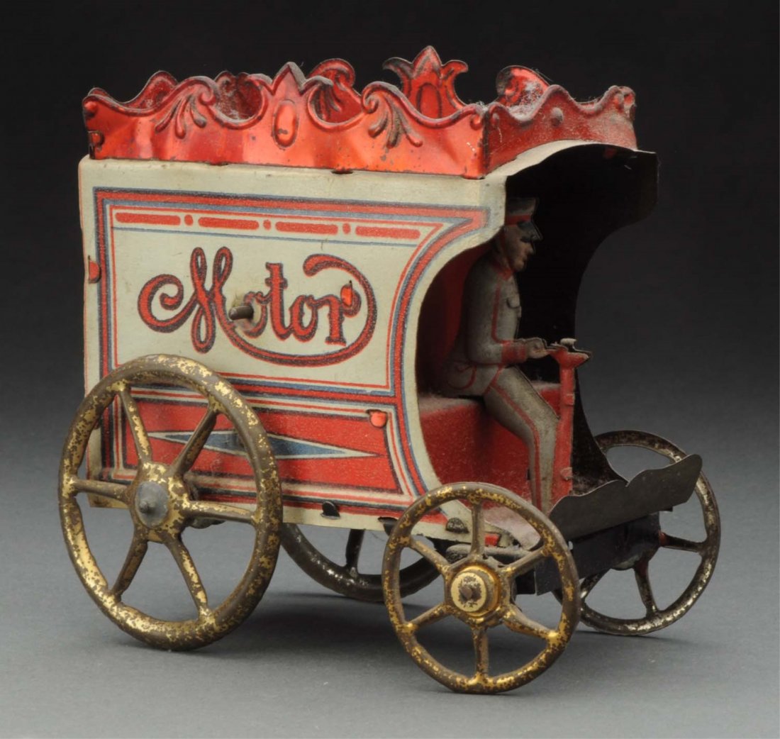 German Tin Litho Wind-Up Motor Coach Toy. (1 of 4)