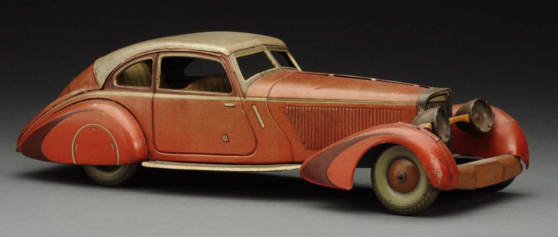 German Tin Litho Mercedes Autobahn Currier Sedan. (1 of 4)