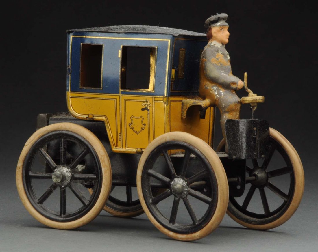 Early German Tin Litho Wind-Up Automobile Toy. (1 of 3)