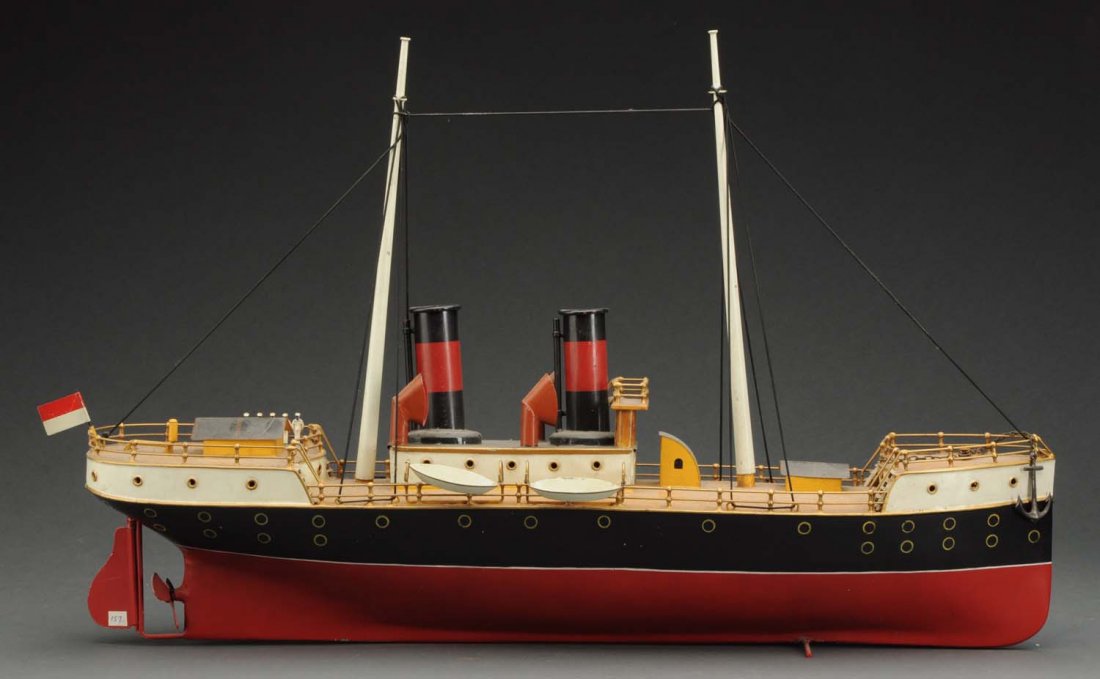 German Schoenner Clockwork River Boat. (1 of 2)