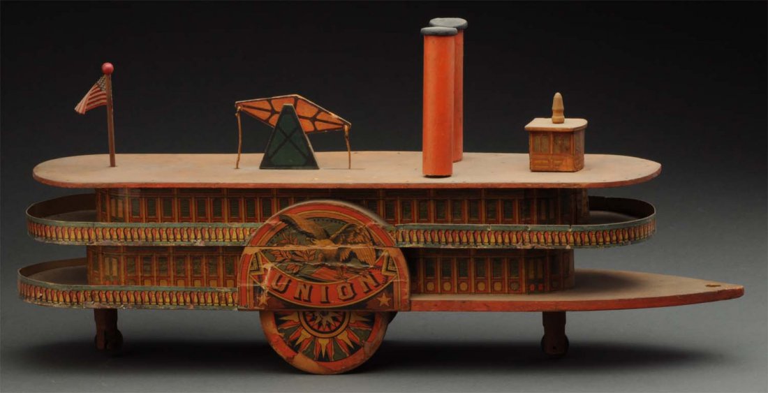 Scarce Reed "Union" Paddle Wheel River Boat. (1 of 2)