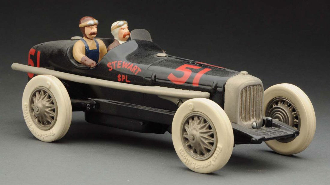 Contemporary Cast Iron Duesenberg Race Car Toy. (1 of 2)