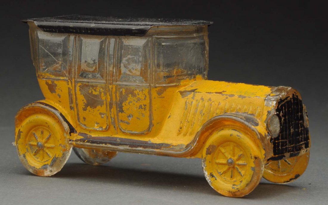 Vintage Glass Taxi Cab Candy Container. (1 of 3)