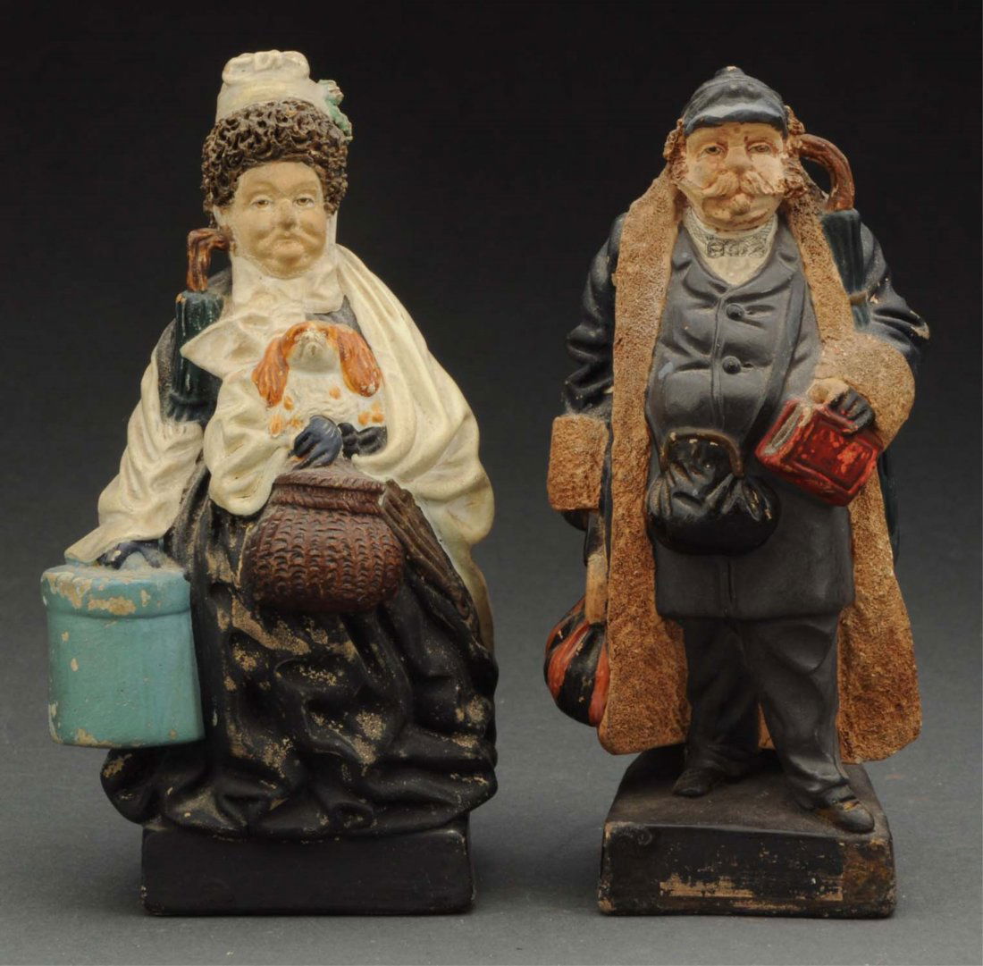 Lot Of 2: Early Composition Figurines. (1 of 2)