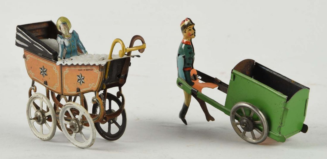 Lot Of 2: German Tin Litho Vehicle Penny Toys. (1 of 2)