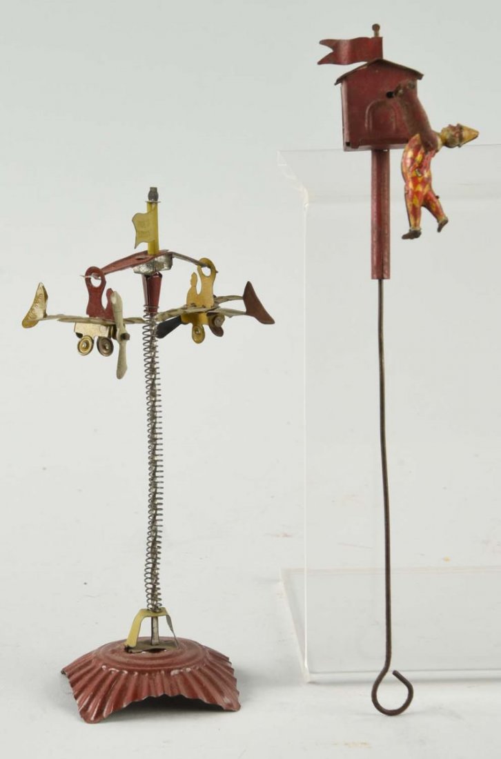 Lot Of 2: Unusual Airplane & Clown Penny Toys. (1 of 1)