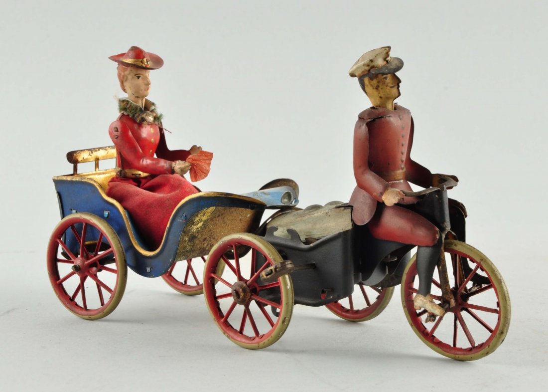 German Lehmann Tin Litho Anxious Bride Toy. (1 of 4)