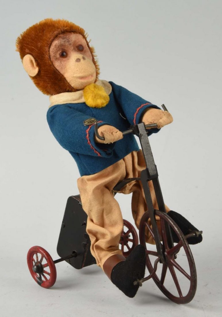 German Bing Monkey On Trike Toy. (1 of 2)