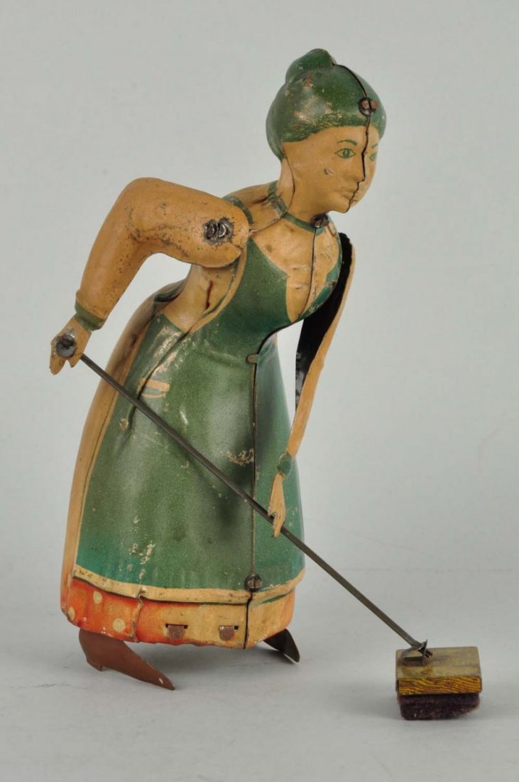 German Tin Litho Wind-Up Busy Lizzie Toy. (1 of 4)