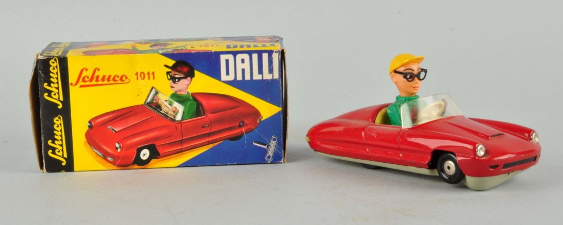 German Schuco Tin Litho Wind-Up Dalli 1011 Auto. (1 of 3)