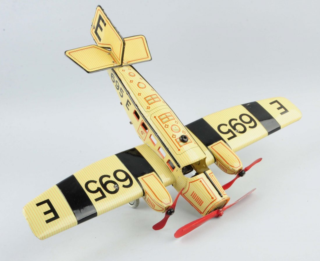 German Tin Litho Gunthermann Airplane Toy. (1 of 3)