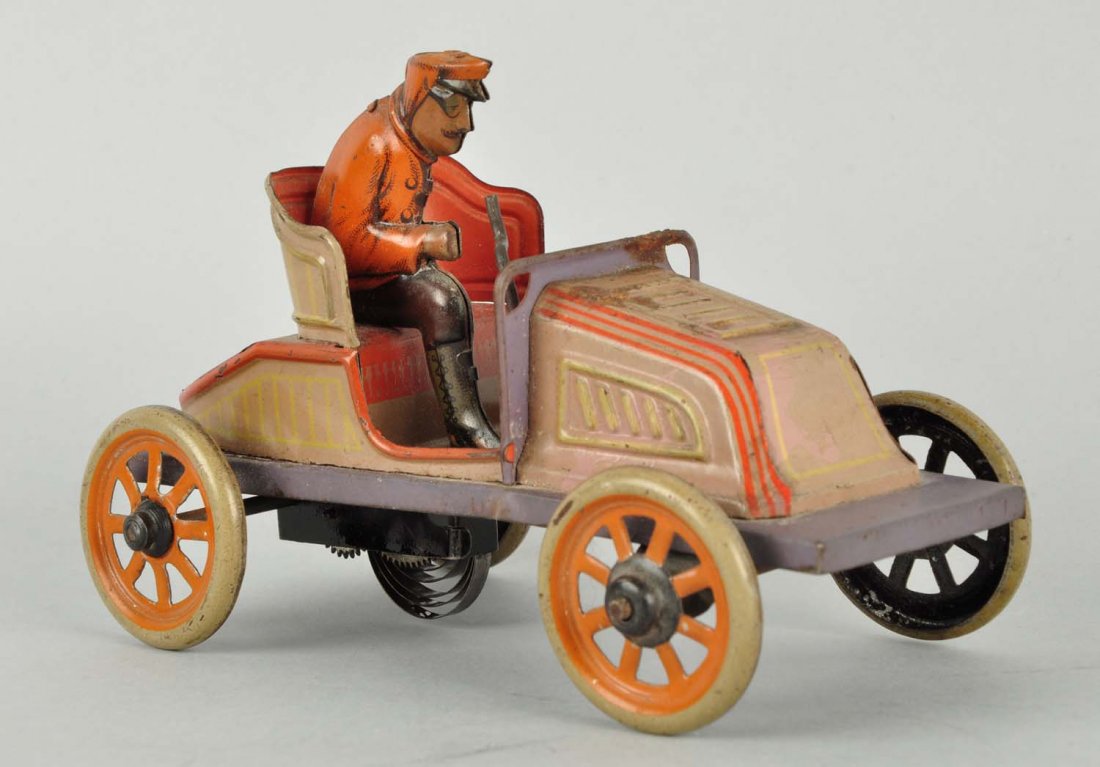 German Tin Litho Wind-Up Bing Race Car. (1 of 4)