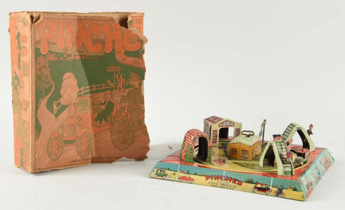 Marx Tin Litho Wind Up Pinched Motorcycle Toy. (1 of 2)