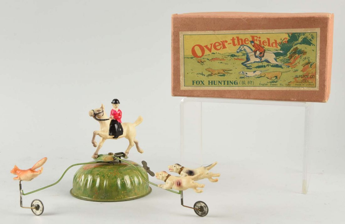 Unusual Pre-War Japanese Celluloid Fox Hunting Toy (1 of 1)