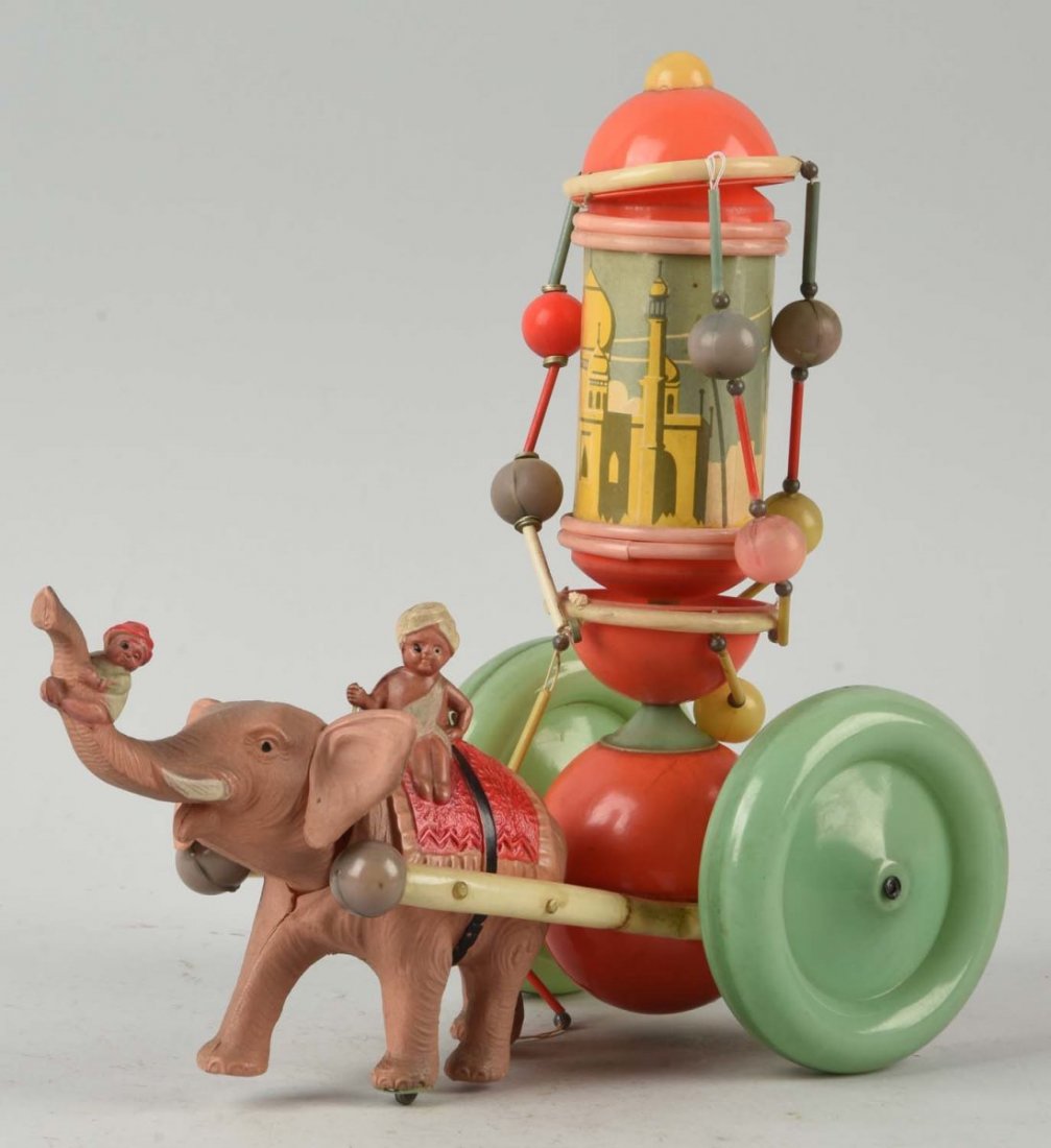 Pre War Japanese Celluloid Elephant Toy. (1 of 2)