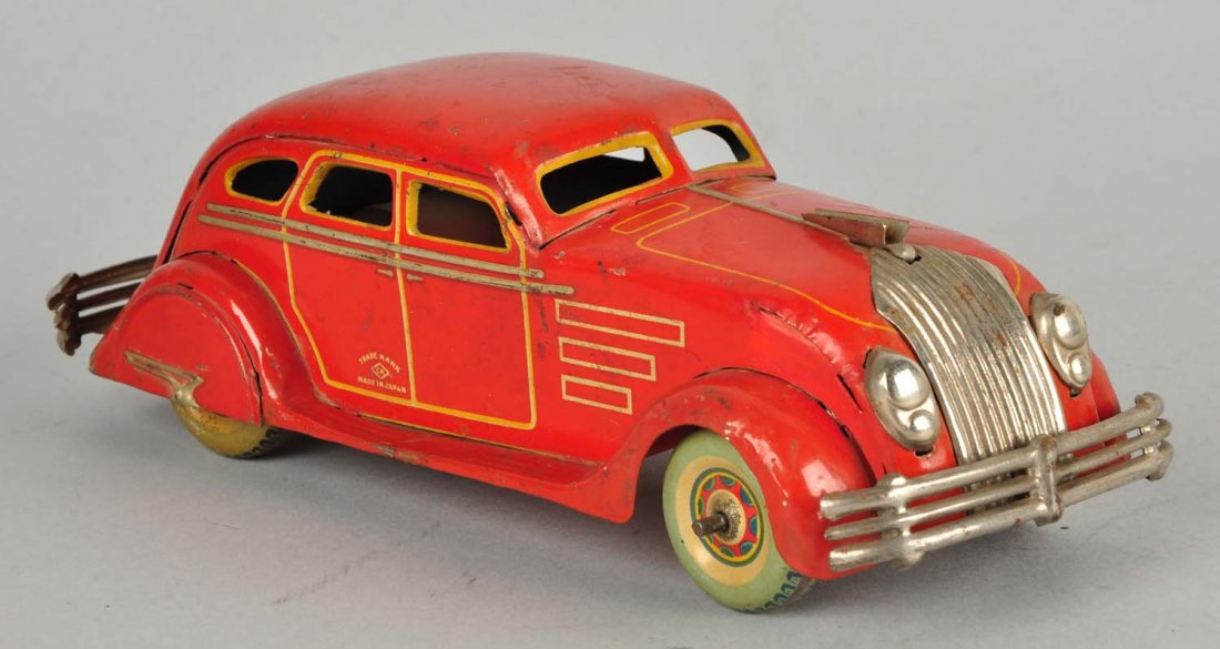 Pre-War Japanese Tin Litho Airflow Automobile. (1 of 2)