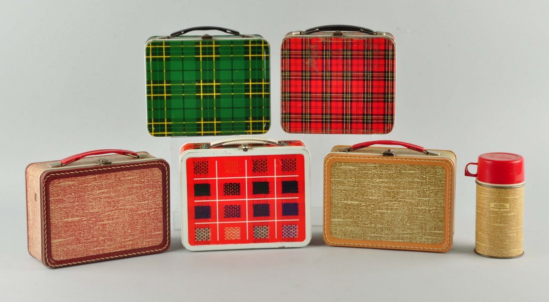 Lot Of 5: Assorted Lunch Boxes With Thermos. (1 of 1)