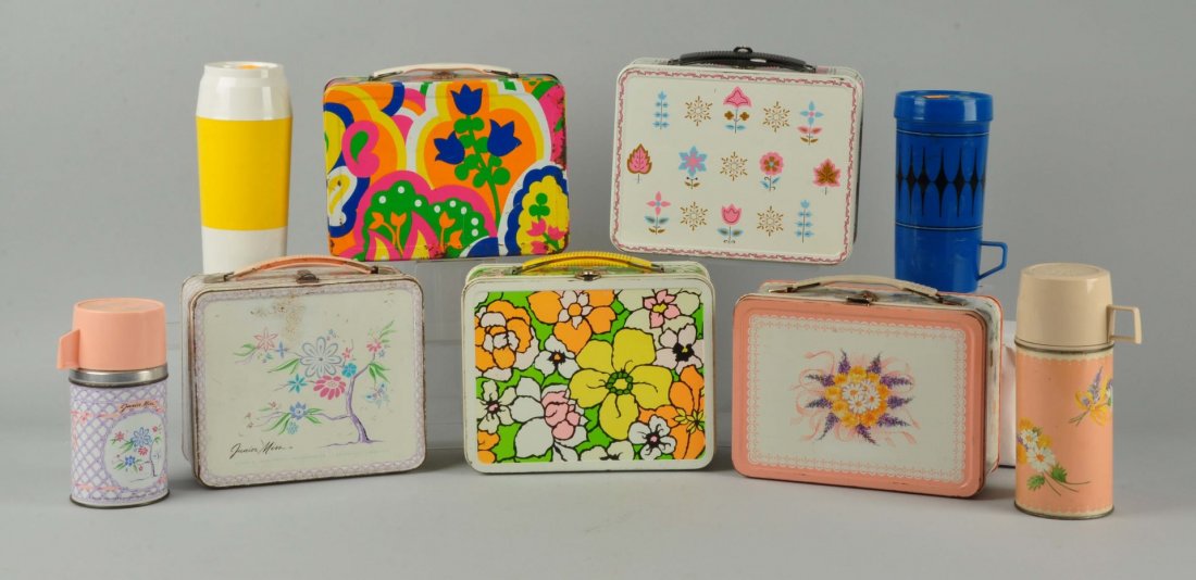 Lot Of 5: Assorted Lunch Boxes With Thermos. (1 of 1)