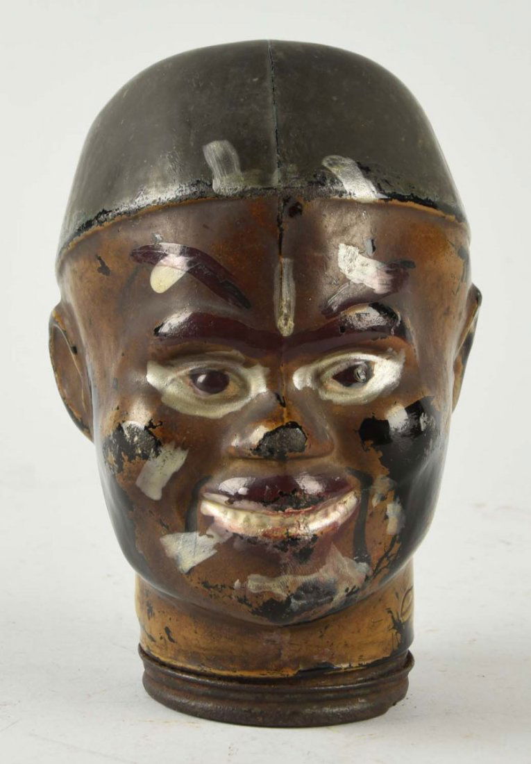 Black Americana Glass Container. (1 of 2)