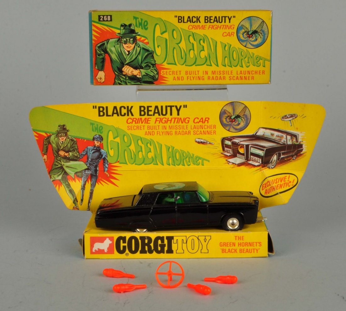 Corgi #268 The Green Hornet's Black Beauty.: Car is in mint condition and complete in original box. Box is good, clean and crisp with insert. Size 5 -1/2" L.