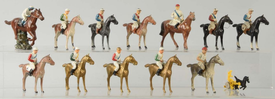 Lot Of Assorted Racing Horses With Jockeys. (1 of 1)
