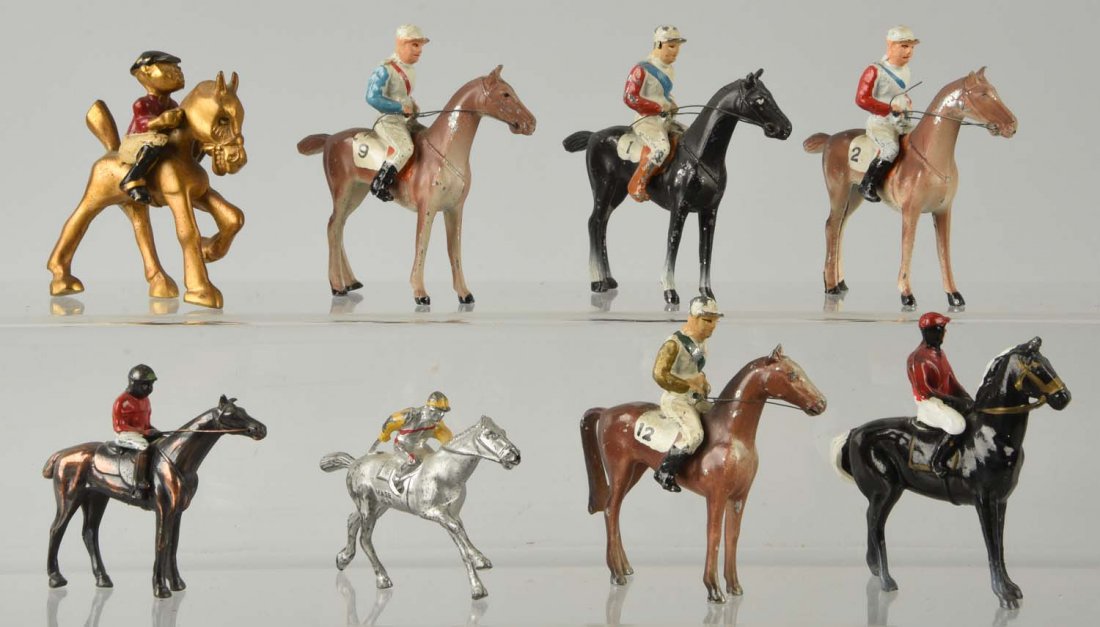 Lot Of Assorted Racing Horses With Jockeys. (1 of 1)