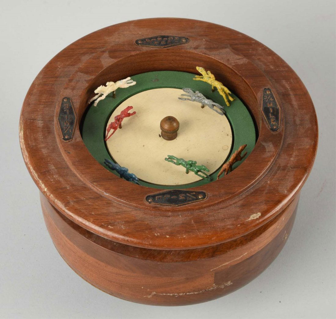 Wooden Horse Race Gambling Bowl Spinner. (1 of 1)