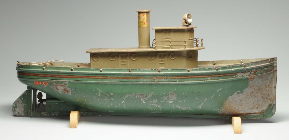Rare Pressed Steel Buddy L Tug Boat. (1 of 2)