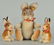 Lot of 3 Charming Early Post War Steiff Rabbits.
