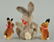 Lot of 3 Charming Early Post War Steiff Rabbits. - 2