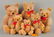 Family Of 6 Caramel Mohair Original Teddy Bears.