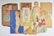 Lot of Large Antique Paper Dolls.