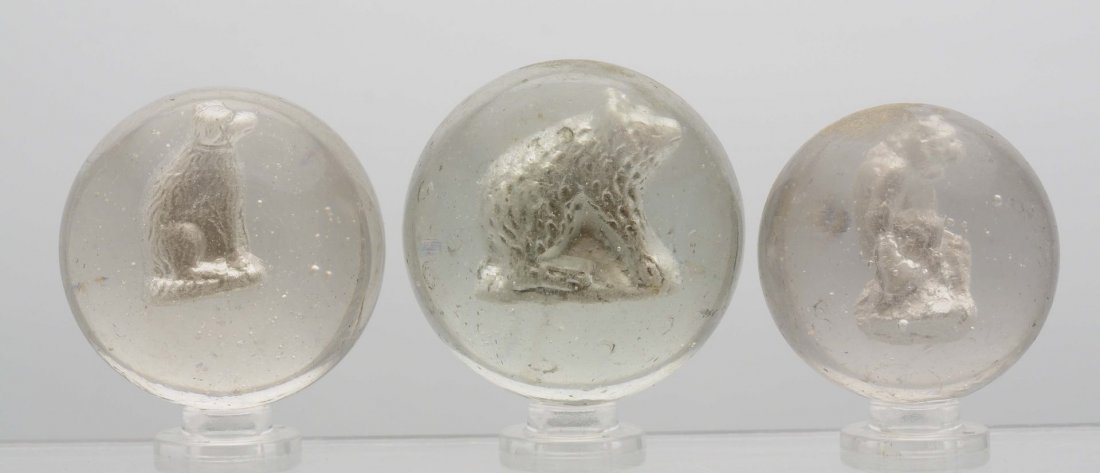 Lot of 3: Sulphide Marbles. (1 of 2)