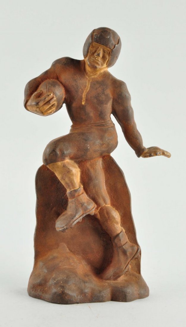 Cast Iron Football Player Doorstop. (1 of 4)