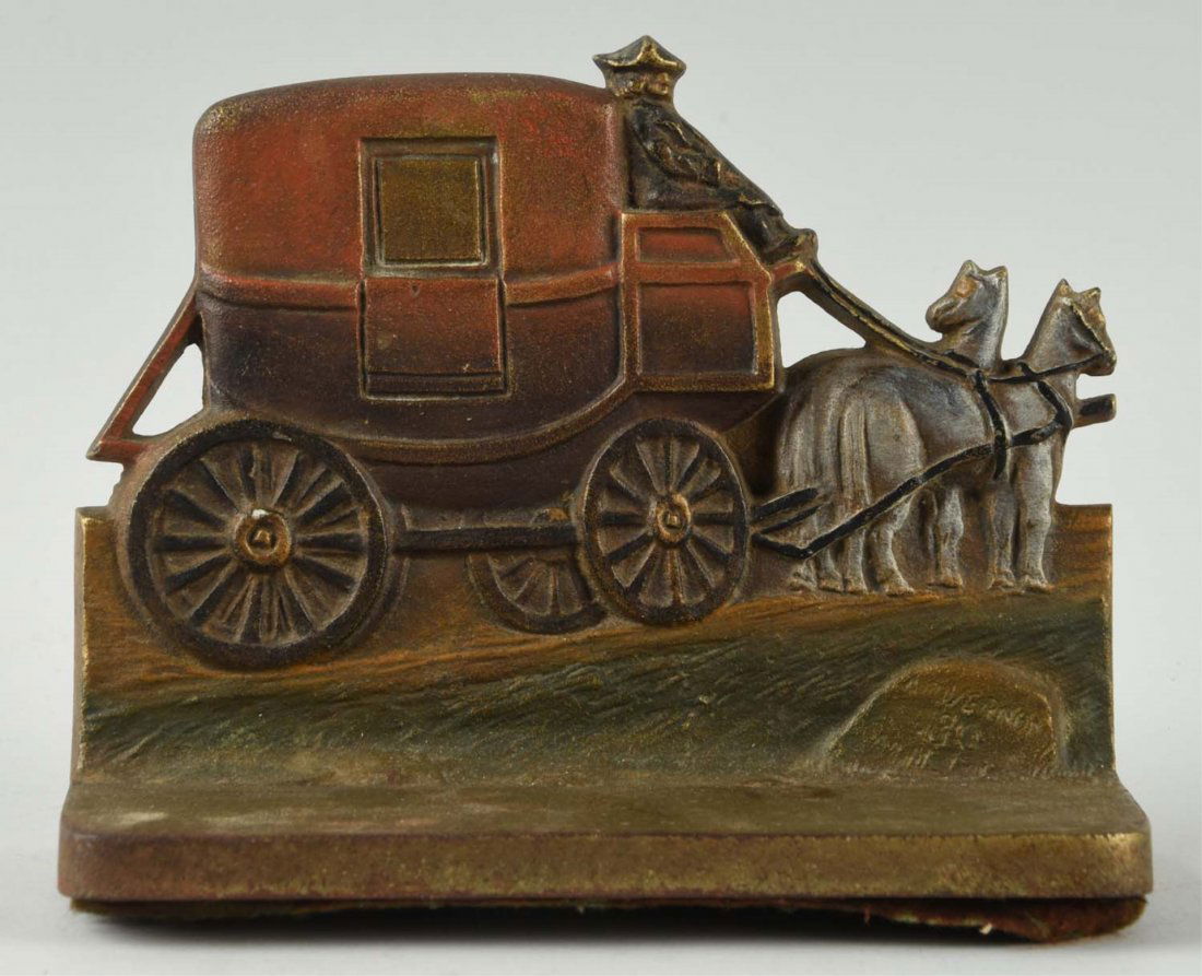Cast Iron Coach & Team of Horses Doorstop. (1 of 4)