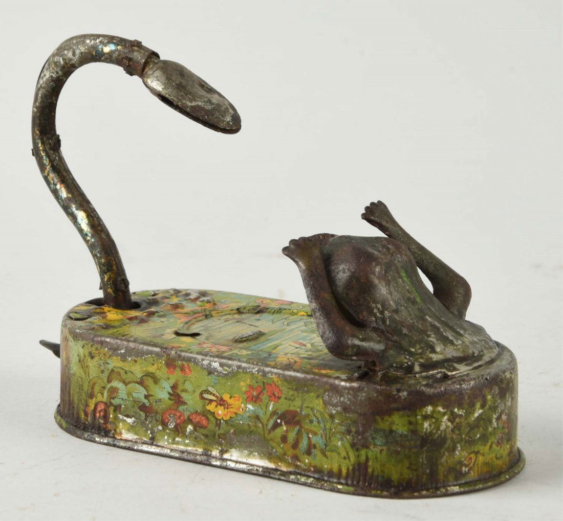 Tin Snake & Frog in Pond Mechanical Bank. (1 of 2)