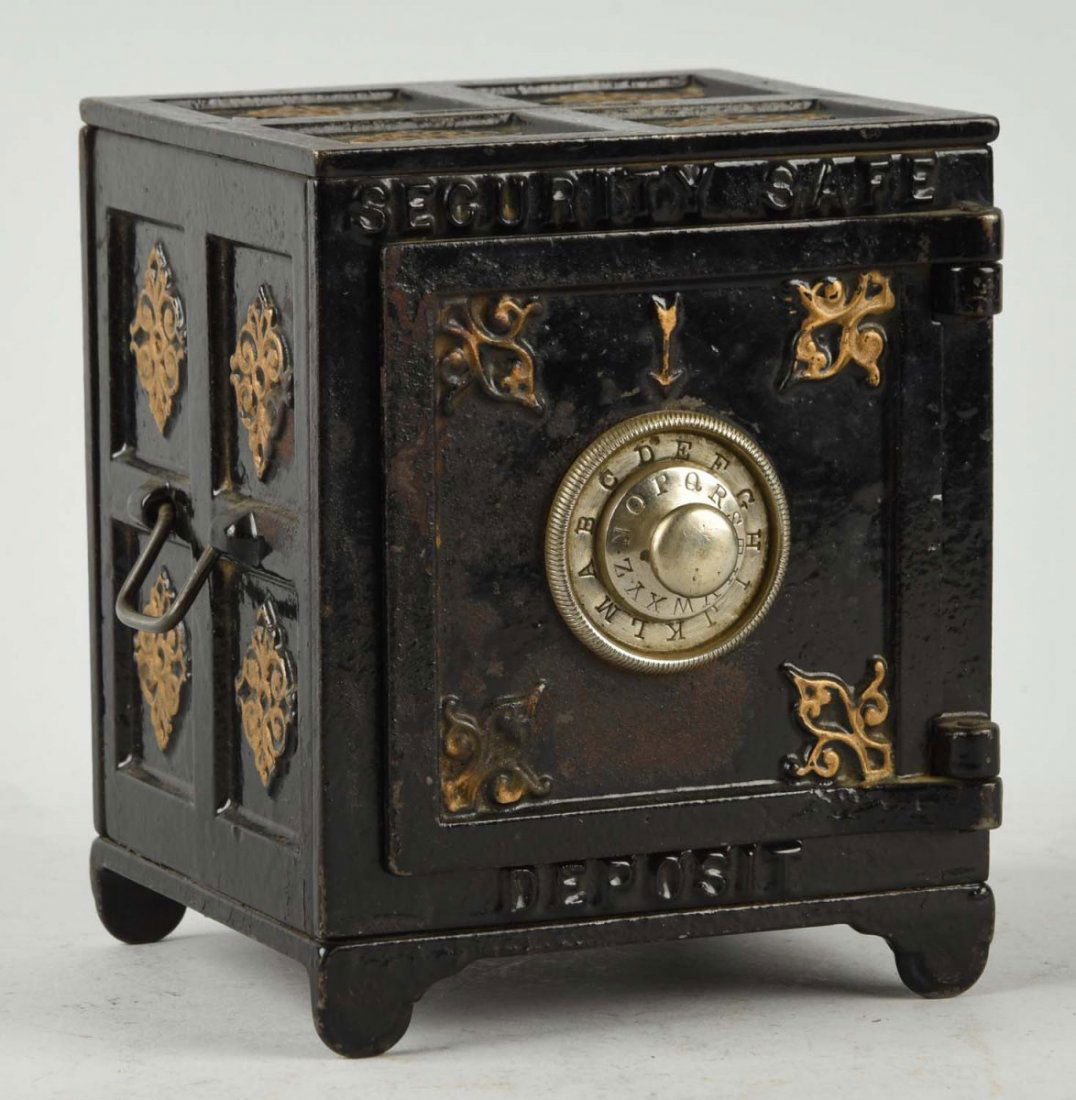 Cast Iron Security Deposit Bank. (1 of 2)