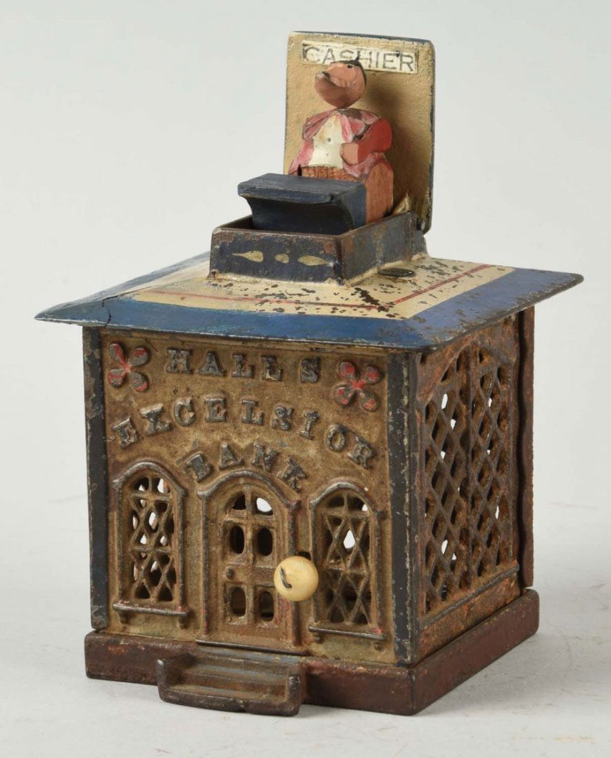 J. & E. Stevens Halls Excelsior Mechanical Bank. (1 of 2)