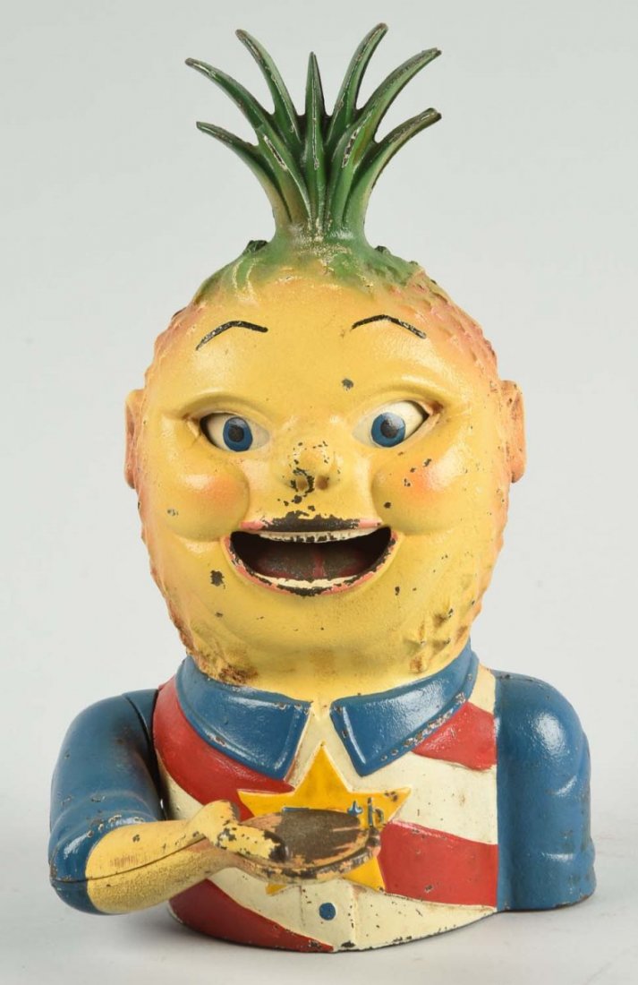 Penny Pineapple Mechanical Bank. (1 of 3)